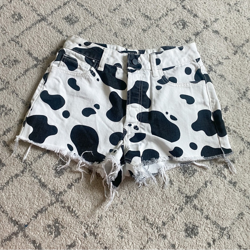 Forever 21 Cow Print Shorts